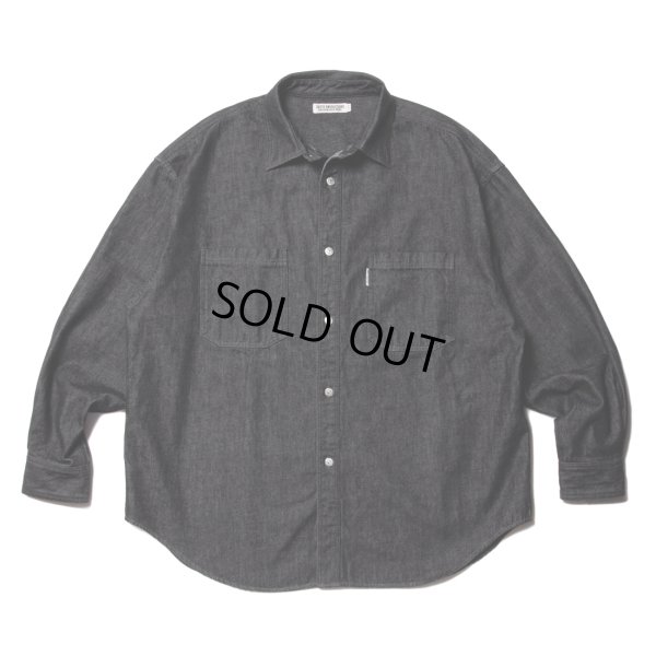 画像1: COOTIE PRODUCTIONS/Denim Work Shirt（Black One Wash）［ワンウォッシュデニムワークシャツ-23春夏］