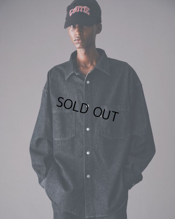 画像3: COOTIE PRODUCTIONS/Denim Work Shirt（Black One Wash）［ワンウォッシュデニムワークシャツ-23春夏］