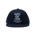 画像1: RATS/EMBROIDERY CAP "WAY OF LIFE"（NAVY）［"WAY OF LIFE"キャップ-23春夏］ (1)