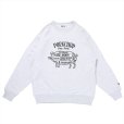 画像1: PORKCHOP/PORK FRONT SWEAT（GRAY）［クルーネックスウェット-23春夏］ (1)