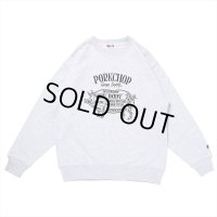PORKCHOP/PORK FRONT SWEAT（GRAY）［クルーネックスウェット-23春夏］