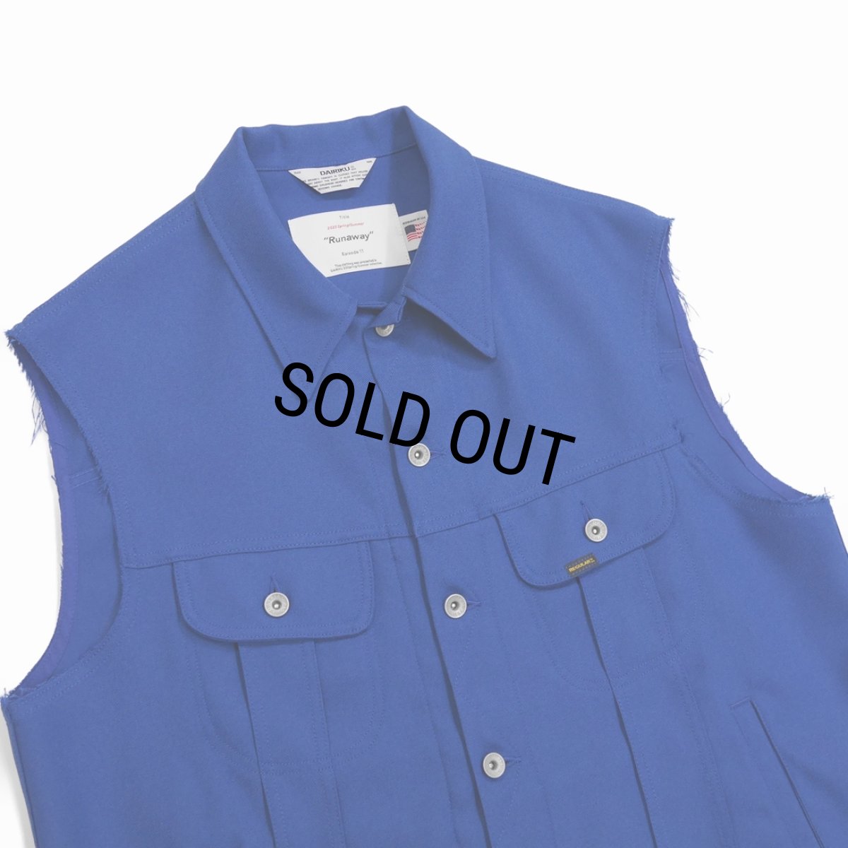 画像3: 【60%OFF】DAIRIKU/Polyester Vest（Royal Blue）［ポリエステルベスト-23春夏］ (3)