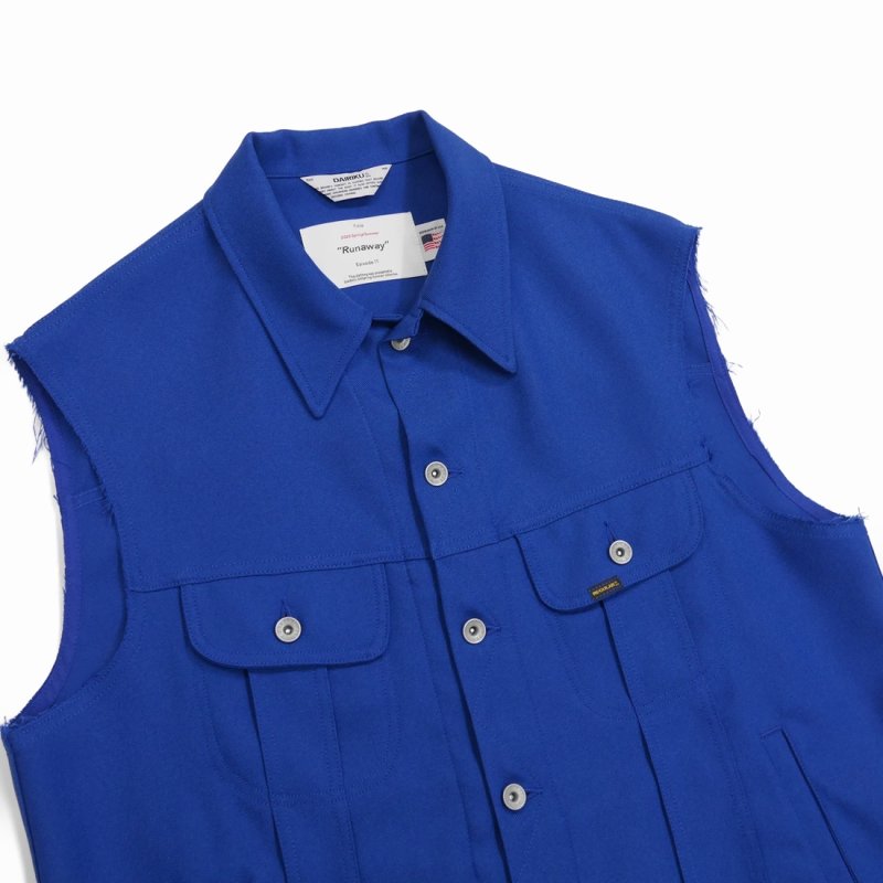 画像3: 【50%OFF】DAIRIKU/Polyester Vest（Royal Blue）［ポリエステルベスト-23春夏］