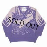 【50%OFF】DAIRIKU/"Leopard" Pullover Knit（Purple）［レオパードプルオーバーニット-23春夏］