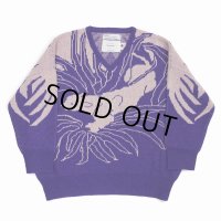 【50%OFF】DAIRIKU/"Leopard" Pullover Knit（Purple）［レオパードプルオーバーニット-23春夏］