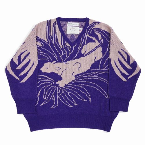 他の写真1: 【50%OFF】DAIRIKU/"Leopard" Pullover Knit（Purple）［レオパードプルオーバーニット-23春夏］