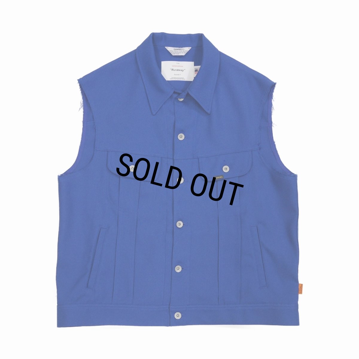 画像1: 【60%OFF】DAIRIKU/Polyester Vest（Royal Blue）［ポリエステルベスト-23春夏］ (1)
