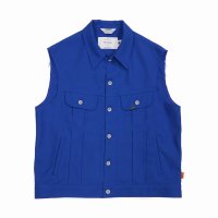 【50%OFF】DAIRIKU/Polyester Vest（Royal Blue）［ポリエステルベスト-23春夏］