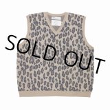 DAIRIKU/Oversized Lame Knit Vest（Leopard） 【40%OFF】［オーバーサイズラメニットベスト-23春夏］