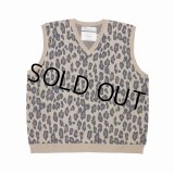 DAIRIKU/Oversized Lame Knit Vest（Leopard） 【40%OFF】［オーバーサイズラメニットベスト-23春夏］