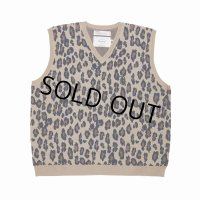 DAIRIKU/Oversized Lame Knit Vest（Leopard） 【40%OFF】［オーバーサイズラメニットベスト-23春夏］