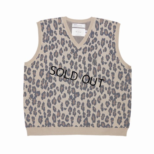 画像1: DAIRIKU/Oversized Lame Knit Vest（Leopard） 【40%OFF】［オーバーサイズラメニットベスト-23春夏］