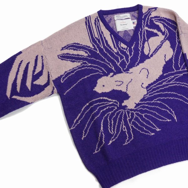 画像3: DAIRIKU/"Leopard" Pullover Knit（Purple） 【30%OFF】［レオパードプルオーバーニット-23春夏］