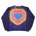 DAIRIKU/Heart Tie dye Border Knit（Rainbow）［タイダイボーダーニット-23春夏］