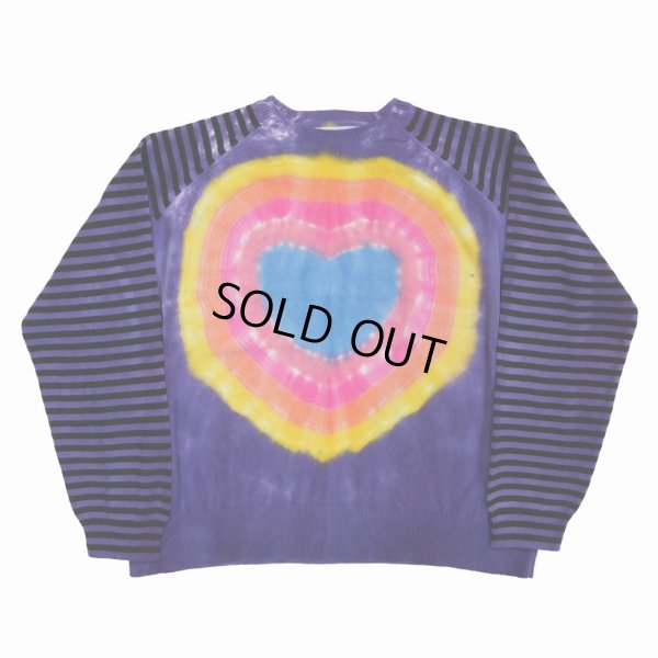 画像1: 【50%OFF】DAIRIKU/Heart Tie dye Border Knit（Rainbow）［タイダイボーダーニット-23春夏］