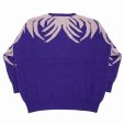 画像2: 【50%OFF】DAIRIKU/"Leopard" Pullover Knit（Purple）［レオパードプルオーバーニット-23春夏］ (2)