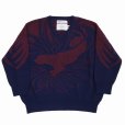 画像1: DAIRIKU/"Leopard" Pullover Knit（Navy） 【40%OFF】［レオパードプルオーバーニット-23春夏］ (1)