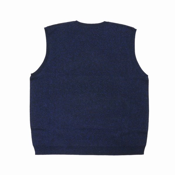 画像2: DAIRIKU/Oversized Lame Knit Vest（Navy） 【30%OFF】［オーバーサイズラメニットベスト-23春夏］