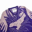 画像4: 【50%OFF】DAIRIKU/"Leopard" Pullover Knit（Purple）［レオパードプルオーバーニット-23春夏］ (4)