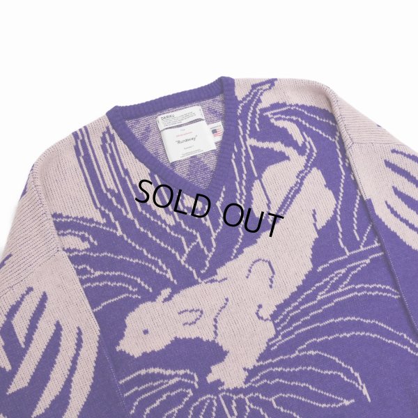 画像4: 【50%OFF】DAIRIKU/"Leopard" Pullover Knit（Purple）［レオパードプルオーバーニット-23春夏］