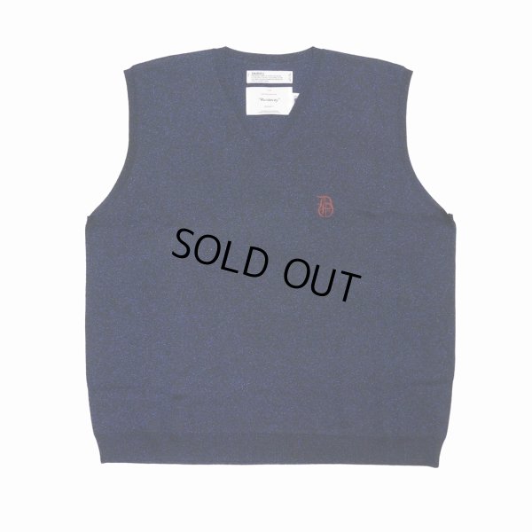 画像1: DAIRIKU/Oversized Lame Knit Vest（Navy） 【50%OFF】［オーバーサイズラメニットベスト-23春夏］