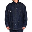 画像8: CALEE/Vintage type denim coverall（Ow Indigo Blue）［デニムカバーオール-23春夏］