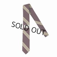 DAIRIKU/"Benjamin" Silk Tie with Money Clip（Burgundy&Cream） 【30%OFF】［シルクタイwithマネークリップ-23春夏］