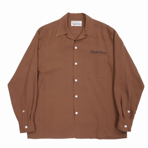 他の写真1: WACKO MARIA/50'S OPEN COLLAR SHIRT（BROWN）［50'Sオープンカラーシャツ-23春夏］