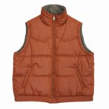 DAIRIKU/Reversible Check Nylon Vest（Brown） 【40%OFF】［リバーシブルチェックナイロンベスト-23春夏］