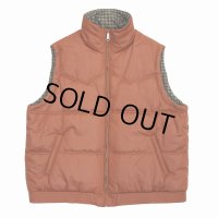 【50%OFF】DAIRIKU/Reversible Check Nylon Vest（Brown）［リバーシブルチェックナイロンベスト-23春夏］