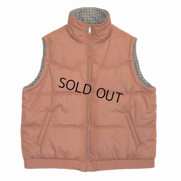 画像1: 【50%OFF】DAIRIKU/Reversible Check Nylon Vest（Brown）［リバーシブルチェックナイロンベスト-23春夏］