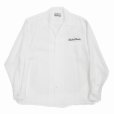 画像1: WACKO MARIA/50'S OPEN COLLAR SHIRT（WHITE）［50'Sオープンカラーシャツ-23春夏］ (1)