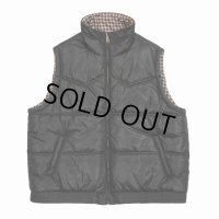 DAIRIKU/Reversible Check Nylon Vest（Black） 【40%OFF】［リバーシブルチェックナイロンベスト-23春夏］
