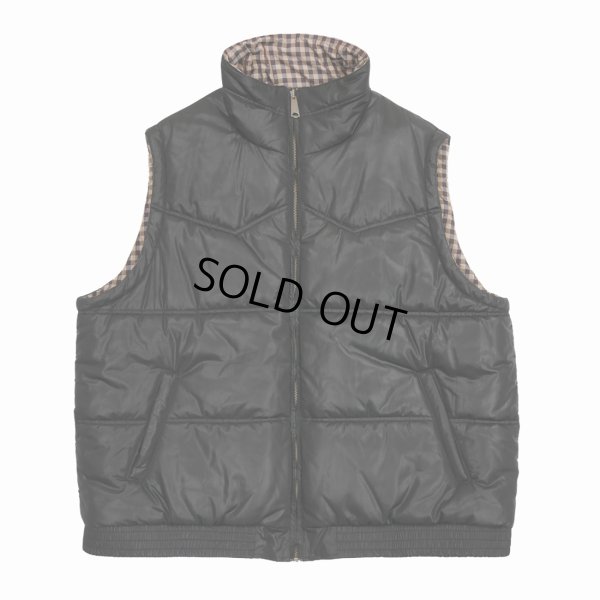 画像1: DAIRIKU/Reversible Check Nylon Vest（Black） 【40%OFF】［リバーシブルチェックナイロンベスト-23春夏］