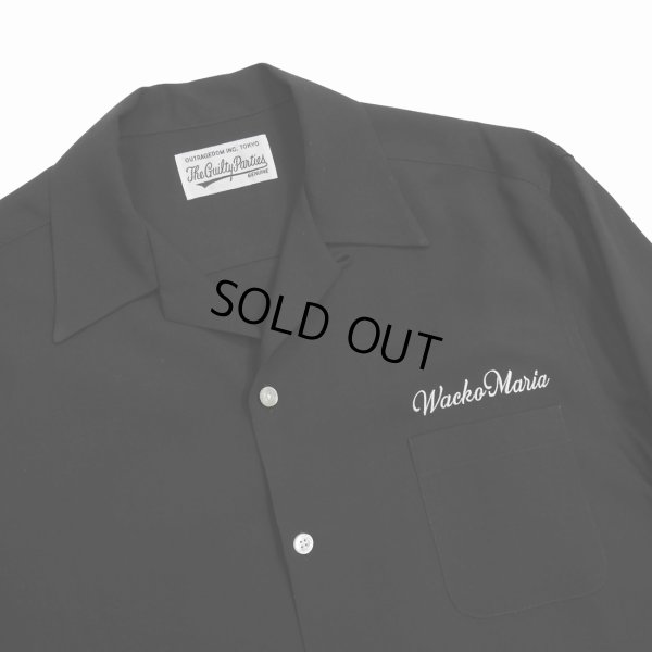 画像2: WACKO MARIA/50'S OPEN COLLAR SHIRT（BLACK）［50'Sオープンカラーシャツ-23春夏］