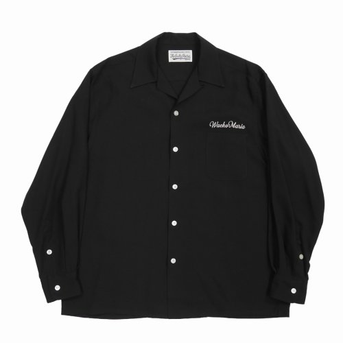 他の写真1: WACKO MARIA/50'S OPEN COLLAR SHIRT（BLACK）［50'Sオープンカラーシャツ-23春夏］