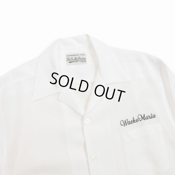 画像2: WACKO MARIA/50'S OPEN COLLAR SHIRT（WHITE）［50'Sオープンカラーシャツ-23春夏］