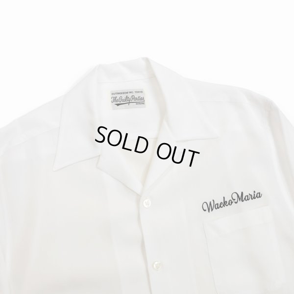 画像2: WACKO MARIA/50'S OPEN COLLAR SHIRT（WHITE）［50'Sオープンカラーシャツ-23春夏］