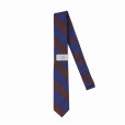 画像1: DAIRIKU/"Benjamin" Silk Tie with Money Clip（Navy&Burgundy） 【40%OFF】［シルクタイwithマネークリップ-23春夏］ (1)