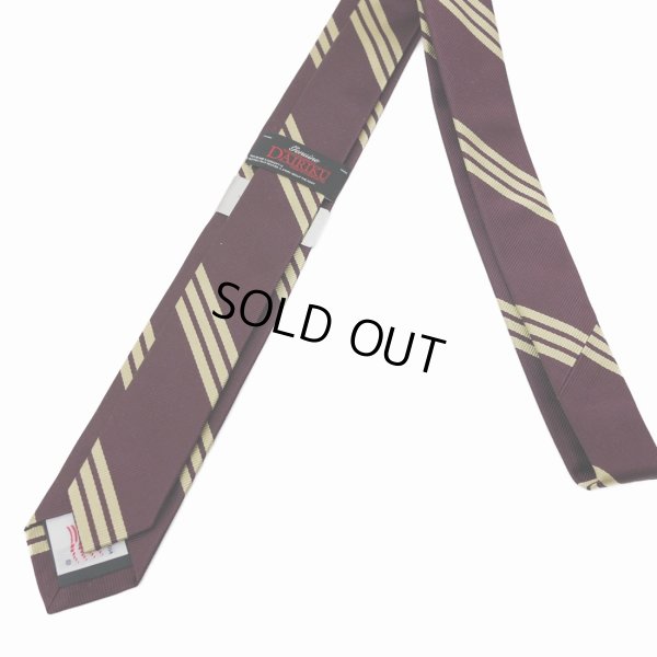 画像3: DAIRIKU/"Benjamin" Silk Tie with Money Clip（Burgundy&Cream） 【30%OFF】［シルクタイwithマネークリップ-23春夏］