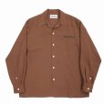 画像1: WACKO MARIA/50'S OPEN COLLAR SHIRT（BROWN）［50'Sオープンカラーシャツ-23春夏］ (1)