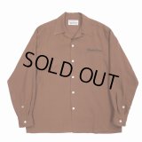 WACKO MARIA/50'S OPEN COLLAR SHIRT（BROWN）［50'Sオープンカラーシャツ-23春夏］