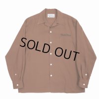 WACKO MARIA/50'S OPEN COLLAR SHIRT（BROWN）［50'Sオープンカラーシャツ-23春夏］