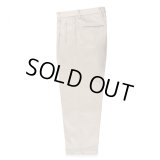 WACKO MARIA/DOUBLE PLEATED CHINO TROUSERS（WHITE）［ツータックチノトラウザース-23春夏］