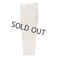 WACKO MARIA/DOUBLE PLEATED CHINO TROUSERS（WHITE）［ツータックチノトラウザース-23春夏］