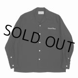 WACKO MARIA/50'S OPEN COLLAR SHIRT（BLACK）［50'Sオープンカラーシャツ-23春夏］