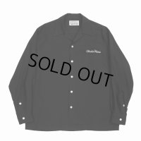 WACKO MARIA/50'S OPEN COLLAR SHIRT（BLACK）［50'Sオープンカラーシャツ-23春夏］