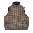 画像5: DAIRIKU/Reversible Check Nylon Vest（Black） 【40%OFF】［リバーシブルチェックナイロンベスト-23春夏］