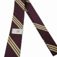 画像2: DAIRIKU/"Benjamin" Silk Tie with Money Clip（Burgundy&Cream） 【30%OFF】［シルクタイwithマネークリップ-23春夏］ (2)