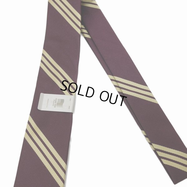 画像2: DAIRIKU/"Benjamin" Silk Tie with Money Clip（Burgundy&Cream） 【30%OFF】［シルクタイwithマネークリップ-23春夏］